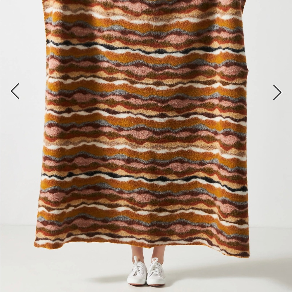 🆕 Anthropologie Horizon Wool Throw Blanket